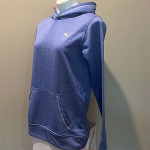 Girls Puma Heather Blue Hooded Sweatshirt